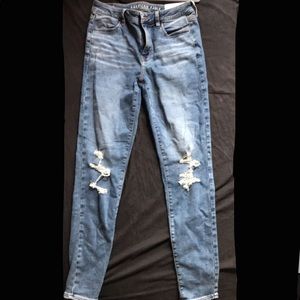 Blue High Waisted Skinny Jeans